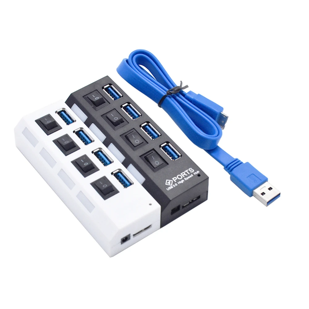 Asunflower 4 порта USB 3,0 концентратор разветвитель Компьютерные аксессуары высокоскоростной концентратор для MacBook Air Pro 4 порта USB 3,0 разветвитель хаб