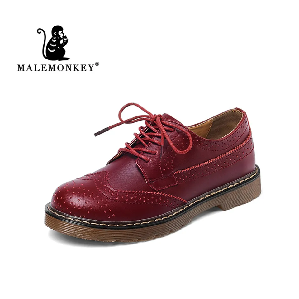 

MALEMONKEY Luxury Brand Designers 2019 New Fashion Women Shoes Black Vintage Comfortable Cute Lady Flat
