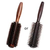 6 Types Straight Twill Hair Comb Natural Boar Bristle Rolling Brush Round Barrel Blowing Curling DIY Hairdressing Styling Tool 2