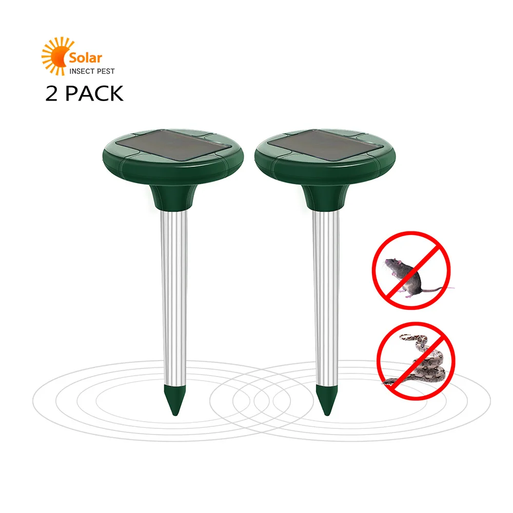 Electronic Ultrasonic Snake Repeller 400-1000(HZ) Solar Energy 1.2V 800MAH Eco Friendly Rodent Control Ultrasonic Rat Repeller