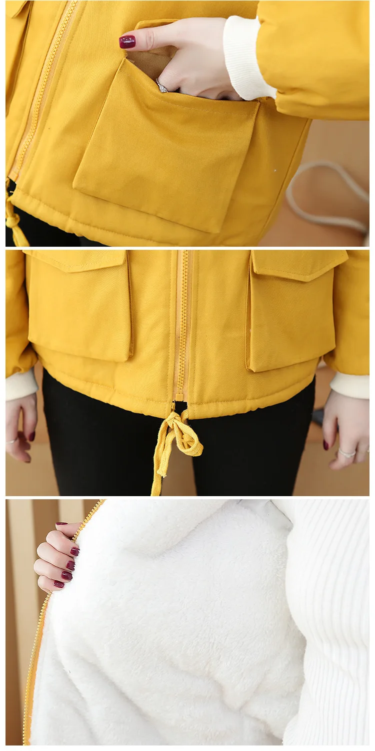 Photo Shoot Winter Korean-style Students Versatile Brushed And Thick Jacket Baseball Uniform Cotton Coat Trench Coat Colleg