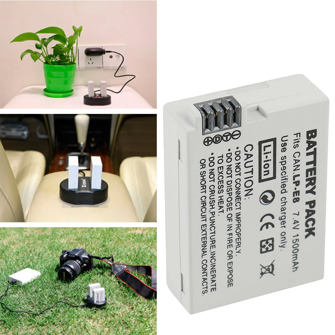LP-E8 Литий-Полимерный Аккумулятор 7,4 V 1500mAh LP-E8 литий-ионный Аккумулятор для Canon EOS 550D 600D 650D 700D X4 X5 Li-Po аккумулятор