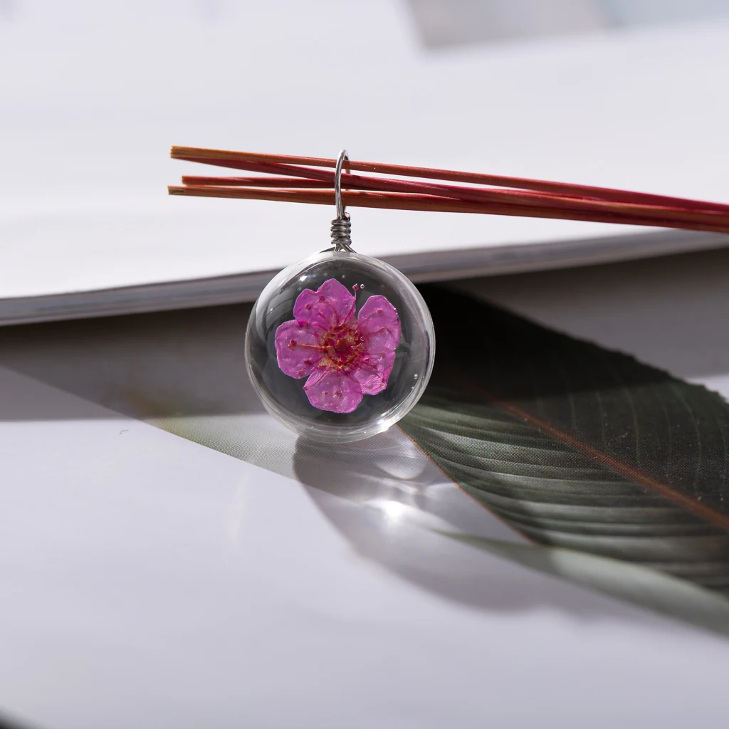 18 # с крючком твердые настоящие сухоцветы сферические стеклянные шарики бусины