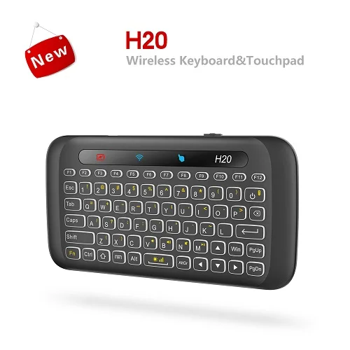 H20 H18 H18+ мини беспроводная клавиатура подсветка Сенсорная панель Air mouse IR наклоняющийся пульт дистанционного управления для Andorid BOX Smart tv Windows - Цвет: H20 keyboard