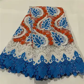 

Luxury Color Stone Voile Lace Handmade Fabric Latest Tule Lace 2020 African Nigerian Guipure Embroidery For Wedding Party Lace