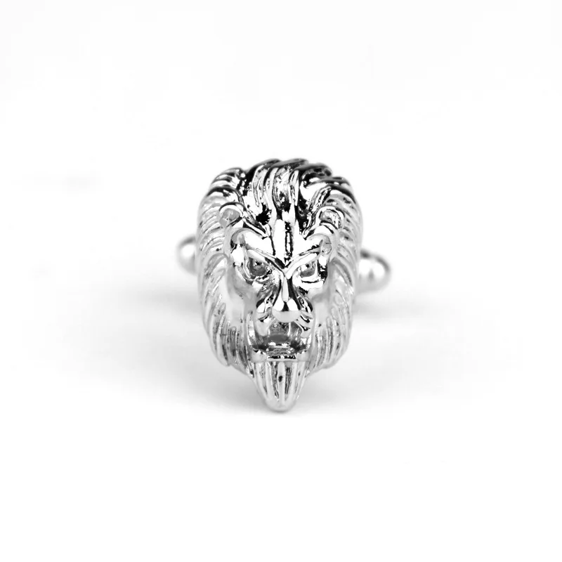 Запонки для мужчин 3D Король леса Лев бриллианты ювелирные изделия запонки