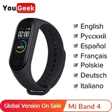 Глобальная версия Xiao mi band 4 mi Band 4 смарт-браслет 3 цвета AMOLEDScreen Smartband фитнес-браслет Bluetooth спортивный смарт-браслет