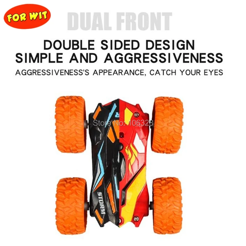 

Mini RC Double-side Stunt Car, 360 Degree Rotation Two-side Remote Control Toys, Multiplayer Competition for Multi-environments