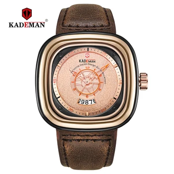 

Mens Watches New Design Casual Leather Strap Quartz Brand Watches Fashion Calendar Large Dial Men WristWatch Relogio Masculino