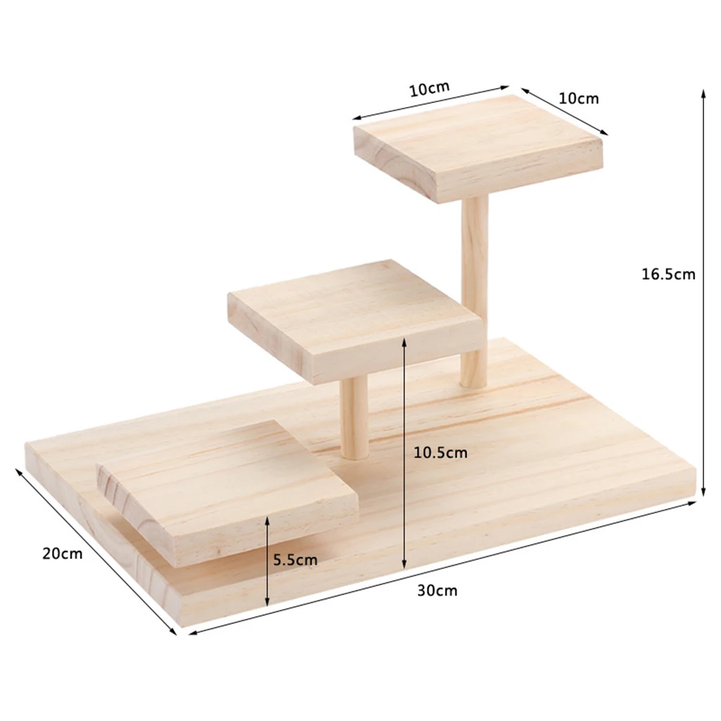 Sunglasses Rack Glasses Wooden 3-tier Display Retail Store Show Stand Holder