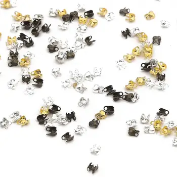

100pcs 2.5 x 4mm Jewelry Finding Rhodium Gold Sliver Plated End Crimps Beads Ball Chain Connector Clasp Findings