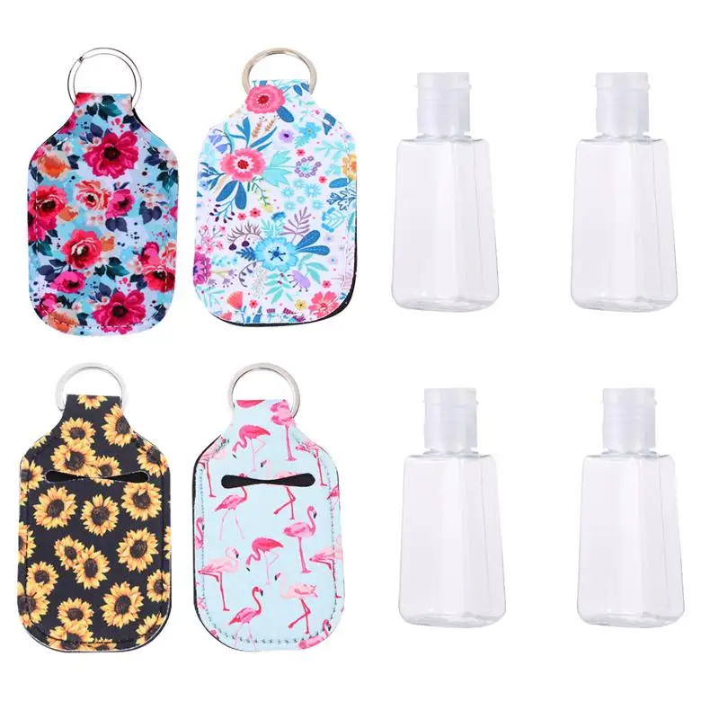 

8pcs/Set Hand Sanitizer Bottles Neoprene Protective Bag Perfume Bottle Protective Sleeve Sanitizer Empty Bottles Holder Sleeve