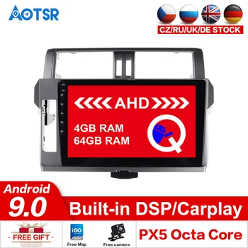 

AOTSR Android 9.0 64GB Car Tracker GPS For Toyota Prado 2014-2017 Car Accessories Multimedia Player DVD Radio 2 din Head Unit