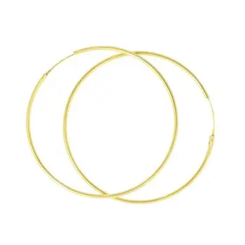 

Hoop earrings 6 cm in sterling silver gold plated