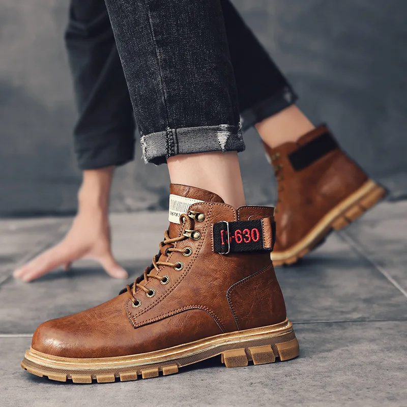 

Martin Boots Men's Autumn 2019 New Style Desert Hight-top Worker Boot England MEN'S Short Boots Winter Combat Boots