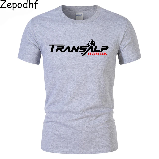 Летняя короткая футболка Мужская хлопковая футболка Honda Transalp стиль 650 XL700V печать футболка для любителей мотоциклов футболки - Цвет: 22