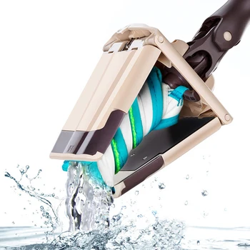 

Free hand washing flat mop Multifunctional flat floor mop Self-twist rotary plate mop without washing by hand