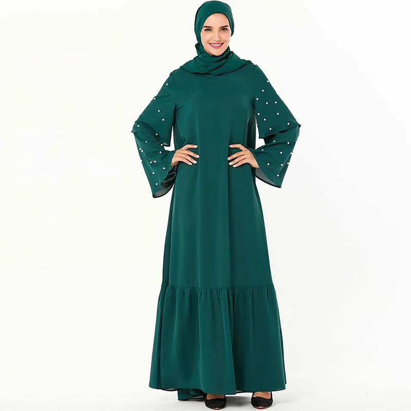 Большие размеры Арабская абайя Дубайский Мусульманский платье хиджаб турецкие платья Рамадан Исламская одежда для женщин jilбаб Восточный халат из марокена кафтан