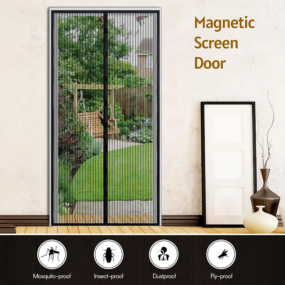 5 97 41 de descuento magnetico pantalla de malla para puerta cortina mosquitera anti mosquitos insectos moscas de la pantalla de la ventana cortina