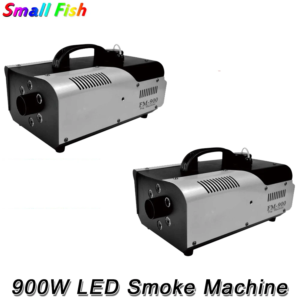

Mini 900W LED RGB Full Color Fog Machine Stage Lighting Equipments Smoke Machines 110-220V Perfect For Party Wedding Christmas