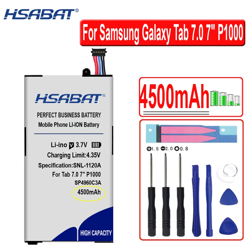 HSABAT 4500mAh SP4960C3A Аккумулятор для планшета Samsung Galaxy Tab 7 0 &quotP1000 P1010 GT-P1000 GT | Мобильные