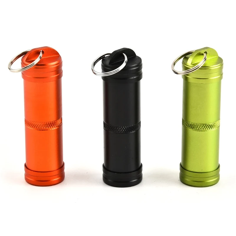 

Outdoor EDC Survival Cases Container Emergency Survival Pill Tank Aluminium Alloy Waterproof Capsule Seal Bottle First-aid Tool