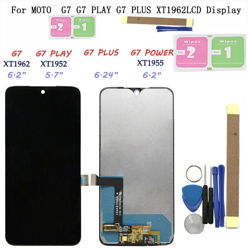Original For Motorola G7 XT1962 LCD Display Play Touch Screen Sensor Panel Digitizer Assembly Moto Power | Мобильные телефоны и
