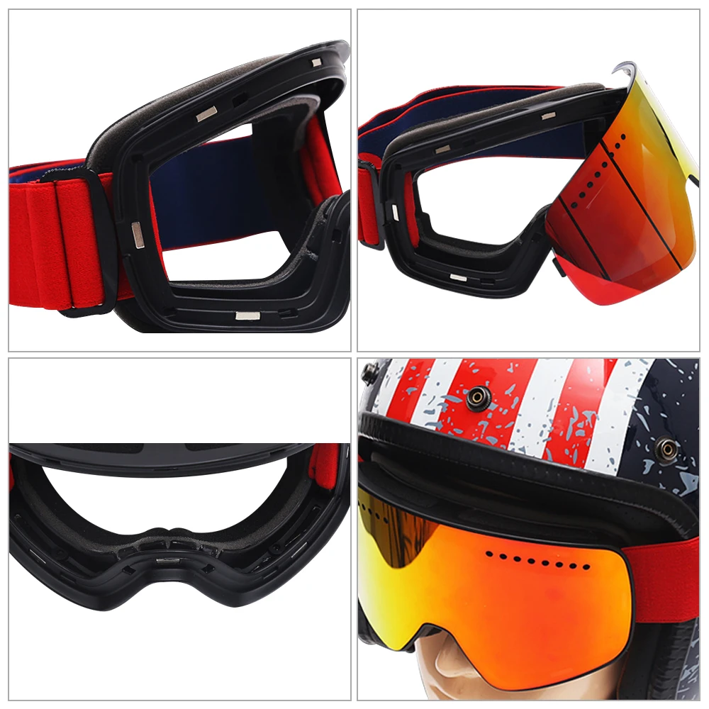 HD версия магнитные лыжные очки с носовой ветрозащитной двухслойной UV400 Анти-туман снег сноуборд лыжная маска очки для мужчин и женщин