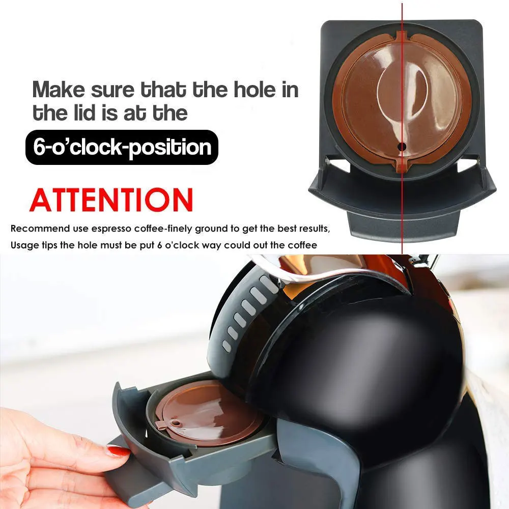 Coffee filter Refillable capsule filter cup Reusable coffee bag Barista's tools Espresso tool Compatible with nestle Dolce Gusto