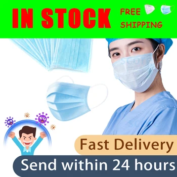 

Face Mouth Anti Masks Disposable Protect 3 Layers Filter Dustproof Earloop Non Woven Mouth Mask (Not Mask)