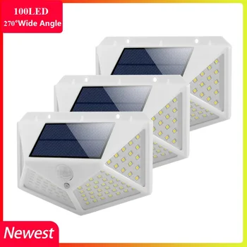 

Four-sided 100 LED Solar Light Motion Sensor 3 Modes Wall Light Waterproof outdoor Garden Solar Lamp Emergency Lighting