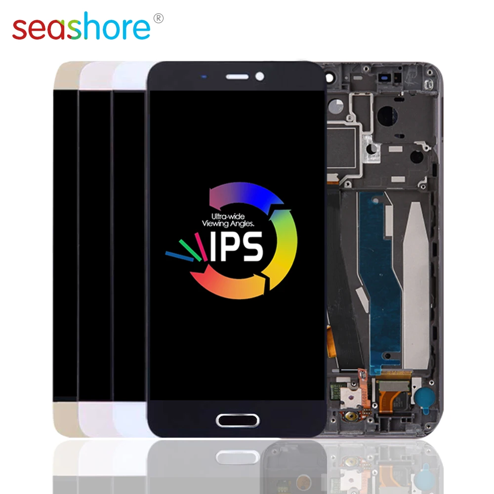 

ORIGINAL For XIAOMI Mi 5 LCD Touch Screen Digitizer Assembly For Xiaomi Mi5 Display with Fingerprint Frame Replacement M5 Screen