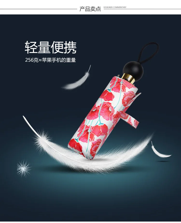 New Style Five-fold Umbrella Vinyl Sun-resistant kou dai san Capsule Umbrella Hipster Ultra-Light Mini College Style Parasol Wom