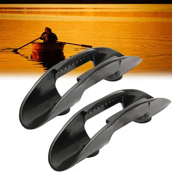 

2 Pcs Accessories Black Plastic Marine Boat Paddle Buckle Watercraft Rubber Boat Accessories Wild Tools