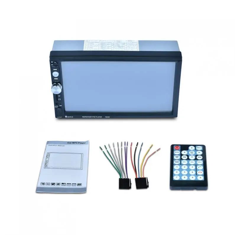 7023D 7 дюймов 2 DIN Bluetooth HD стерео аудио MP5 плееры с кардридером FM радио Быстрая зарядка Поддержка USB/AUX/DVR