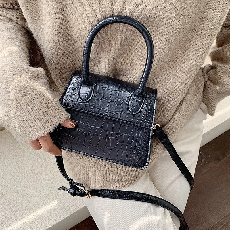 

Stone pattern PU Leather Crossbody Bags For Women 2019 Shoulder Messenger Bag Female Vintage Handbags and Purses