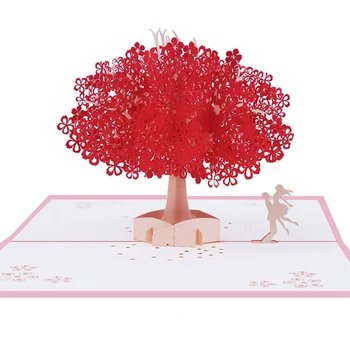 

Handmade Pops Up Greeting Card 3D Anniversary Cherry Blossom Pops Up Card