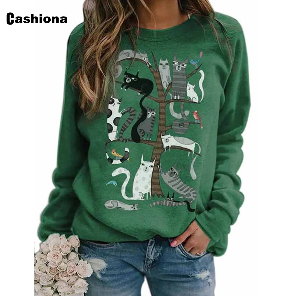 

Plus size 3xl Women's Top Autumn New Funny Cartoon Print T shirt Trendy 2020 European and American Style Casual Tees Shirt Femme