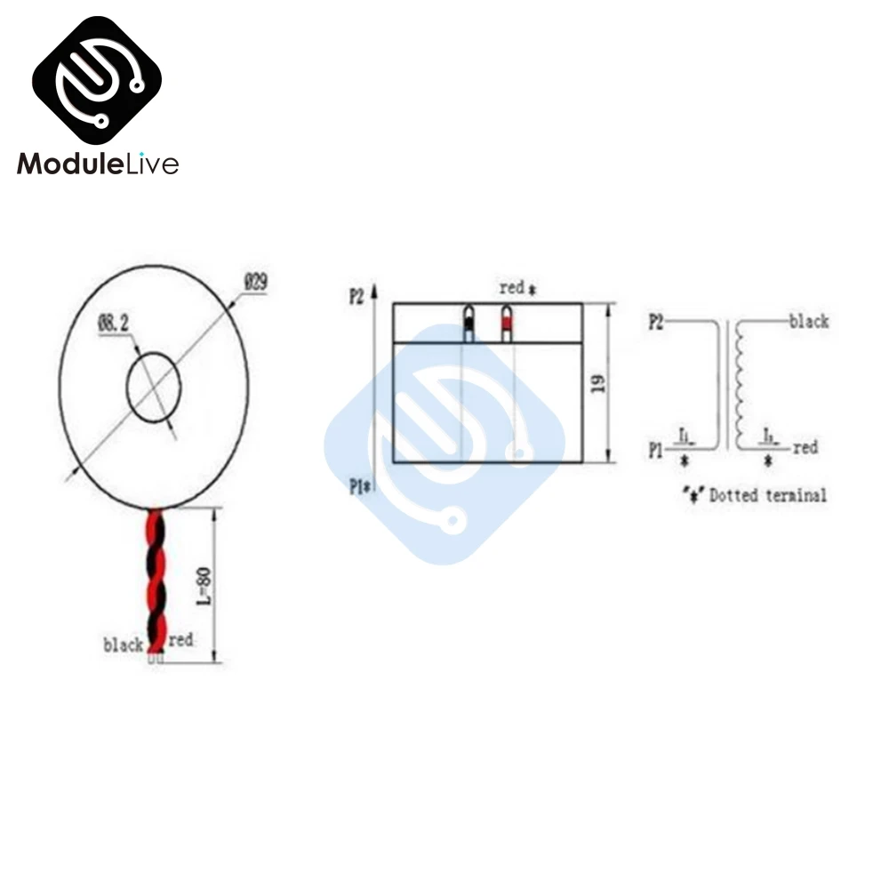 DL-CT08CL5 20A/10mA 2000/1 0~ 120A микротрансформатор тока новые электронные инструменты
