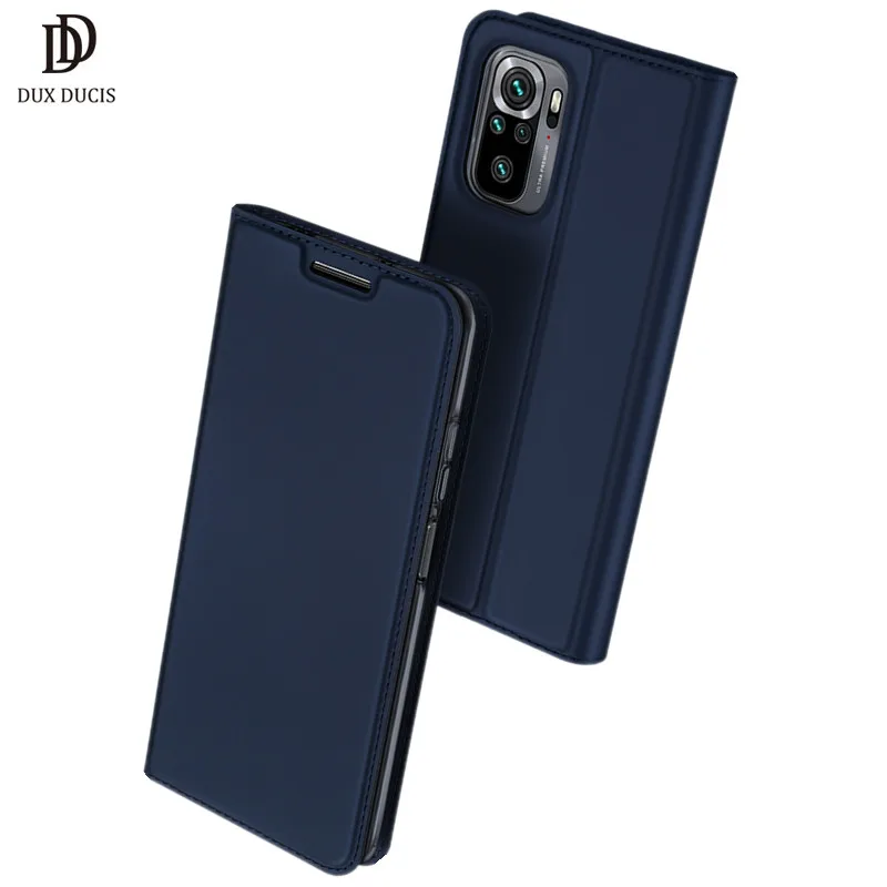 Чехол-книжка для Xiaomi Redmi Note 10 DUX DUCIS Skin Pro Series кожаный чехол-бумажник Note10 4G чехол со