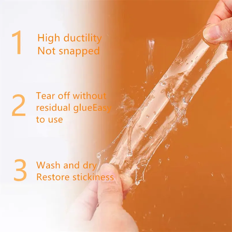 

DIY 1M/3M/5M Transparent Nano Magic Tape Double Sided Tape No Trace Fixing Tape Reusable Waterproof Adhesive Tape Cleanable Home