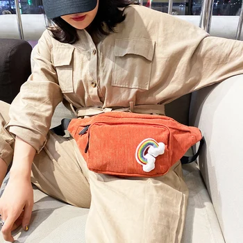 

Women Waist Bags Fashion Street Canvas Fanny Pack High Quality Zipper Belt Bag Casual Shoulder Backpak Travel Women Chest Bag