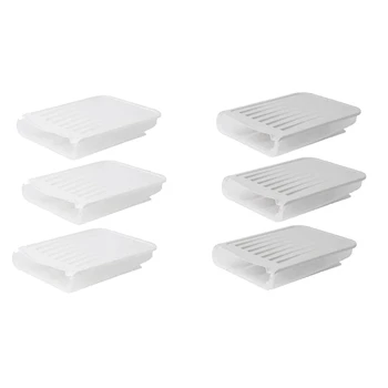 

3 Pack Auto Scrolling Egg Storage Holder Eggs Storage Rack Refrigerate Food Savers Eggs Plastic Space Saver