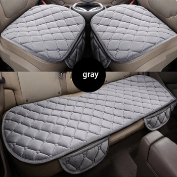 

Car seat cushion winter warm velvet seat cushion universal car seat three-piece anti-slip cushion single-piece car seat cover