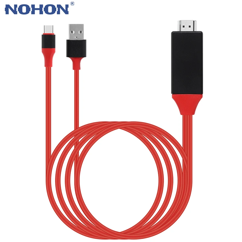 Кабель USB C к HDMI 4k Type 4K 60Hz Thunderbolt 3 для Samsung Huawei Mate 40 30 MacBook |