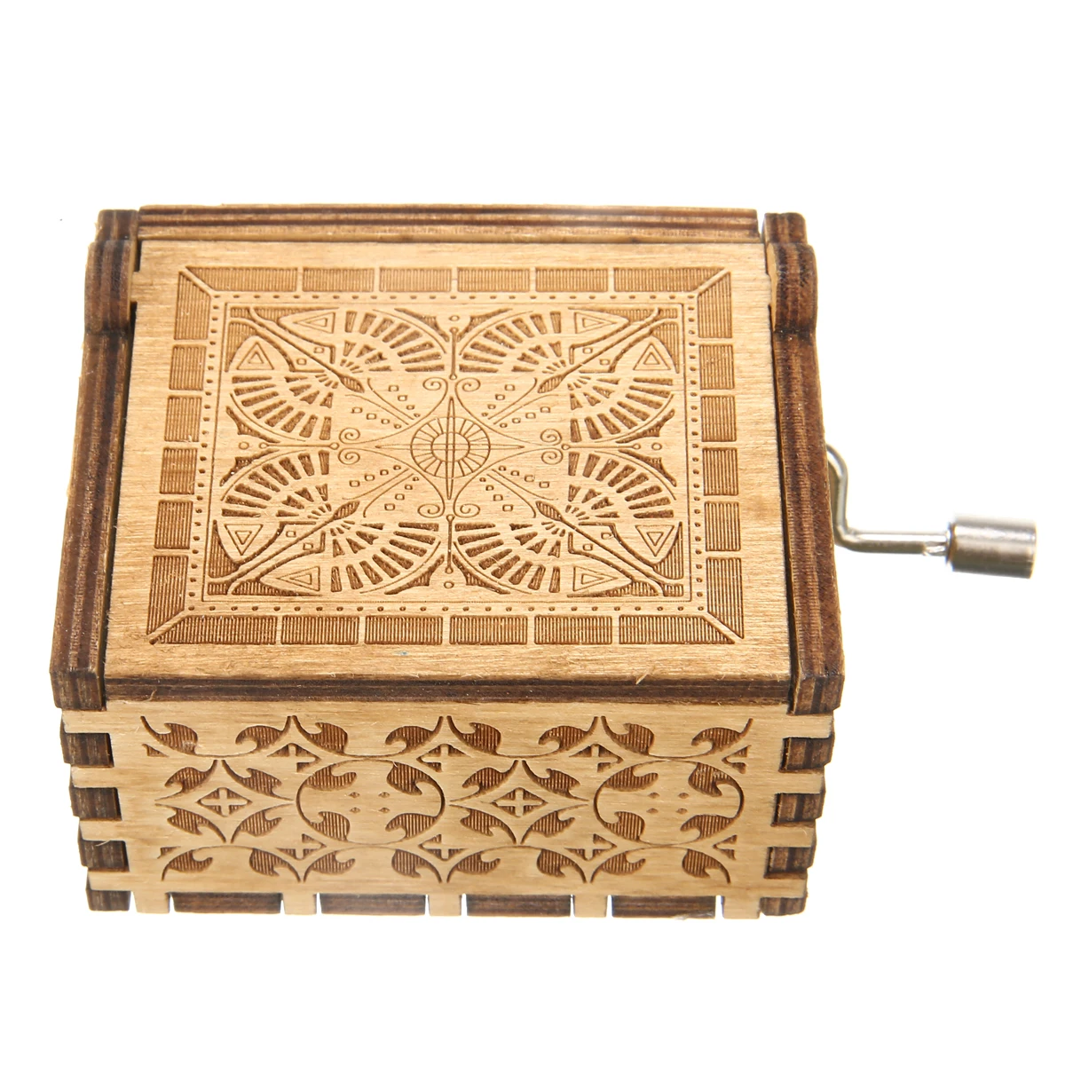 Handmade Classical Music Box "You Are My Sunshine" Engraved Musical Case Birthday Gifts Rock and Roll Music Box