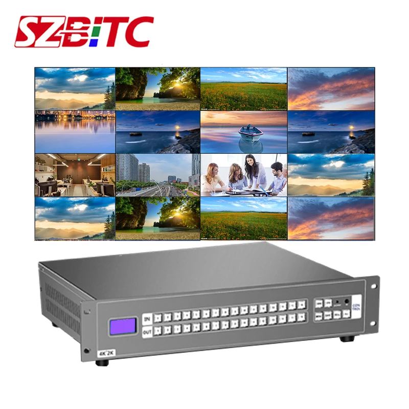

SZBITC 4k HDMI матрица 4x 4 8 x8 12x12 16x16 видео коммутация RS232 визуальные кнопки с дистанционным управлением