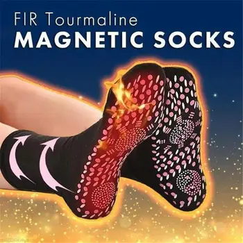 

Tourmaline Magnetic Socks Hot Moxibustion Self-Heating Massage SocksHealth Care Therapy Unisex Magnetic Therapy Foot Care Tool