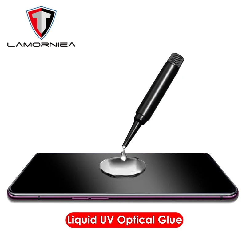 100 шт. УФ закаленное стекло клей для Samsung Galaxy Note 10 Pro 5G 9 8 S8 S9 S10 Plus полное клеевое iPhone