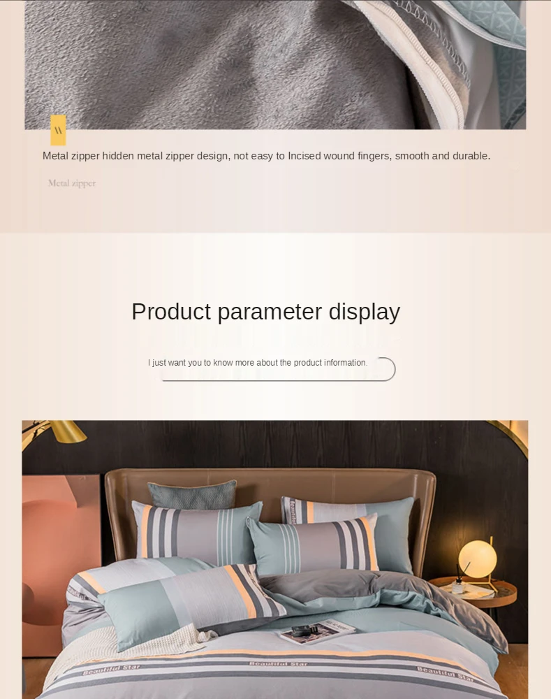 100% cotton bed 4-piece coral fleece four-piece set Spring cotton bed linen quilt cover pillowcase home textile three-piece set